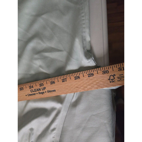 Joseph Abboud Dress Shirt Button Up Mens Size 18 34/35 Light Green Non Iron - Picture 6 of 8